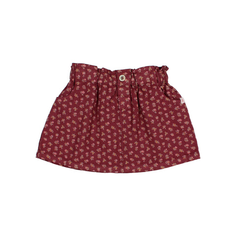 Buho Cottage Midi Skirt Pomegranate