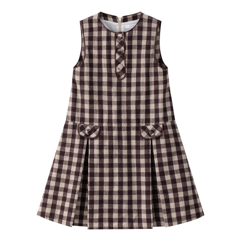 Coco Blanc Gingham Jumper Burgundy