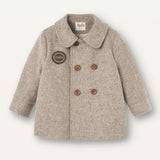 Popelin Stone Woollen Double Breasted Coat
