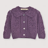 The New Society Lila Baby Cardigan Grape Bliss