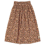 Piupiuchick Long Skirt | Light Pink & Brown Flowers