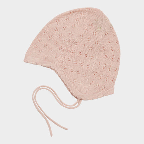 FUB Baby Pointelle Hat Pale Rose