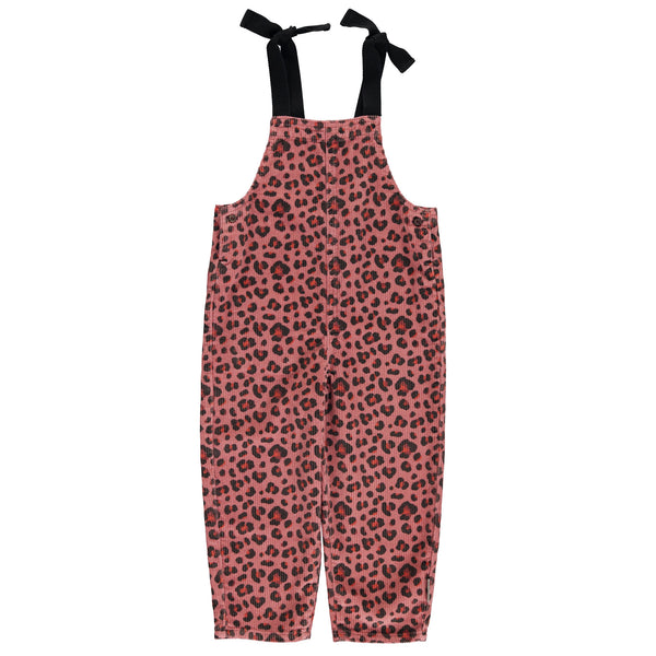 Piupiuchick Dungarees Pink W/ Animal Print