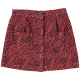 Piupiuchick Short Skirt Bordeaux Zebra Print
