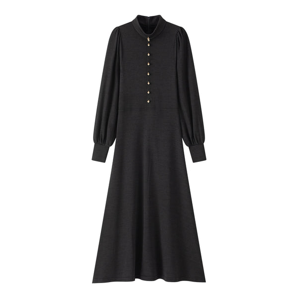 Coco Blanc Mockneck Robe Black
