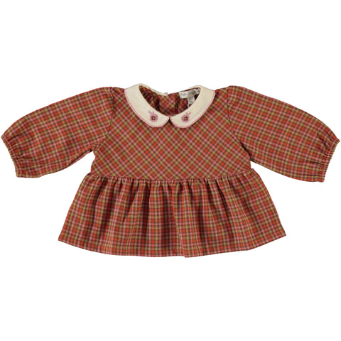 Bebe Organic Eloise Baby Blouse Multicheck