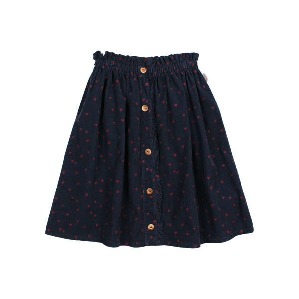 Buho Mini Cuore Skirt  Navy