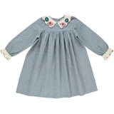 Bebe Organic Rhea Dress Blue Check