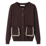 Coco Blanc Girls Cardigan Burgundy