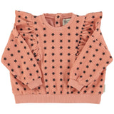 Piupiuchick Sweatshirt | Pink W/ Black Stars