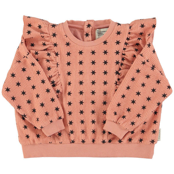 Piupiuchick Sweatshirt | Pink W/ Black Stars