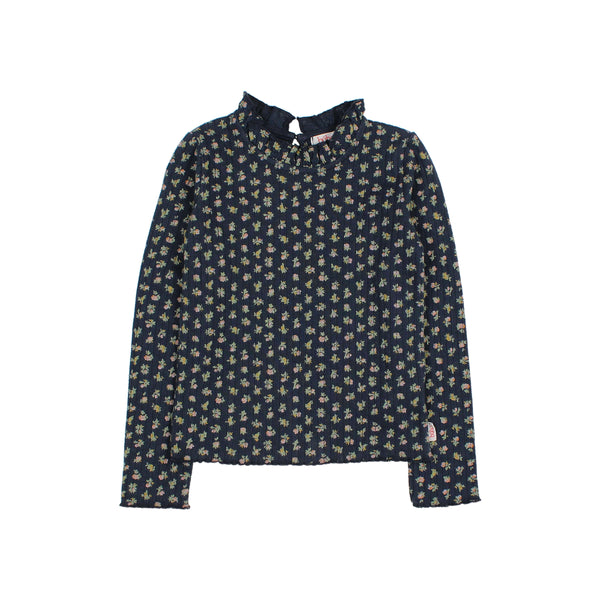 Buho Cottage Rib T-Shirt Navy