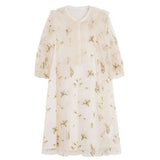 JNBY SS DRESS W/PATTERN OFF WHITE