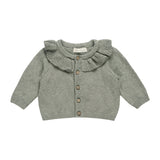 QUINCY MAE RUFFLE COLLAR CARDIGAN || BASIL