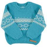 Piupiuchick Jacquard Sweater | Turquoise