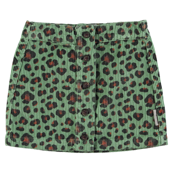 Piupiuchick Short Skirt Green Animal Print