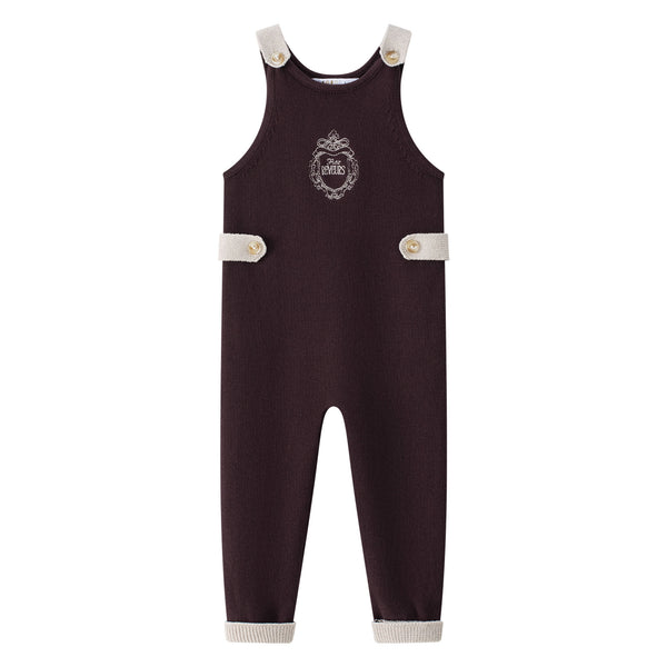 Coco Blanc Long Knit Romper Burgundy