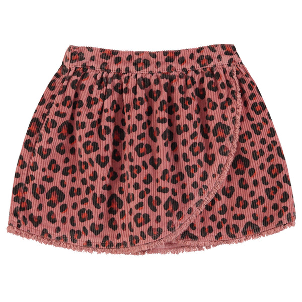 Piupiuchick Knee-Lenght Skirt | Pink W/ Animal Print