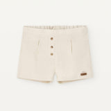 Popelin Off-White Linen Chino-Style Shorts