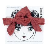 Knot Hairbands Lace Mini Bow Set // Rose