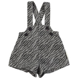 Piupiuchick High Shorts Straps Grey Zebra Print