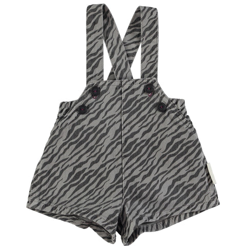 Piupiuchick High Shorts Straps Grey Zebra Print