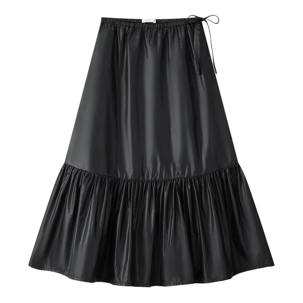 Coco Blanc Thin Taffeta Skirt Black