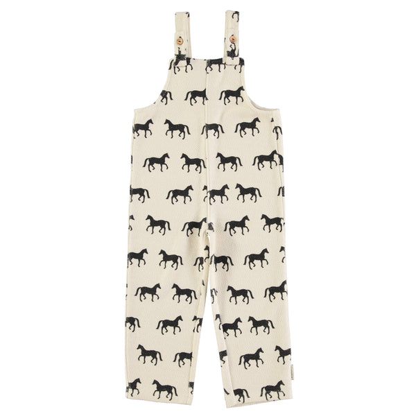 Piupiuchick Dungarees | Ecru W/ Black Horses