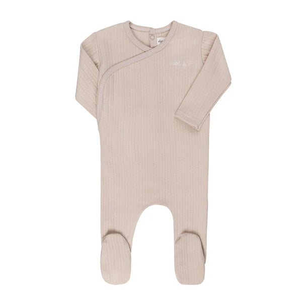 Ely’s & Co Organic Cotton Little One Collection- Tan - Kimono Footie