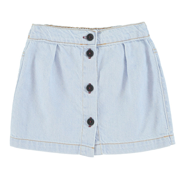 Piupiuchick Knee-Lengh Skirt | Light Blue Soft Denim