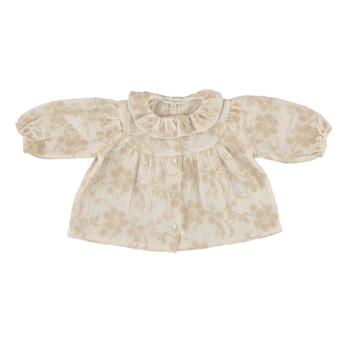 Bebe Organic Isabella Baby Blouse Natural Embroidery