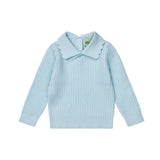 Fub Baby Pointelle Rib Blouse Light Blue