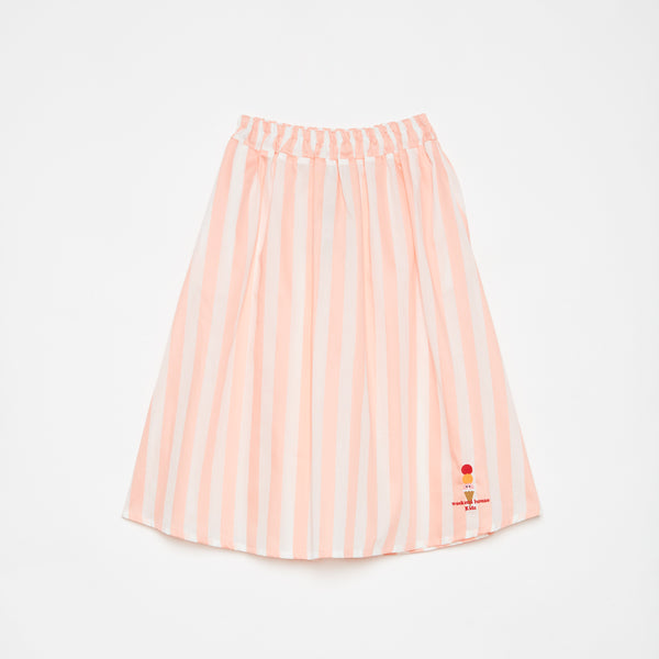 Weekend House Kids Pink Stripes Ice Cream Loing Skirt White/Pink