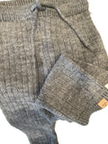 Tocoto Vintage Baby Knitted Cardigan Grey + Pant Set