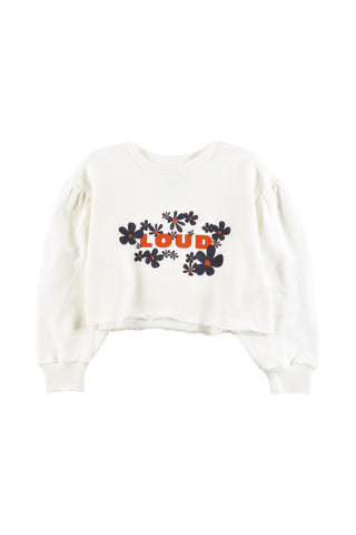 LOUD Apparel Cropped Sweater – Flower Print