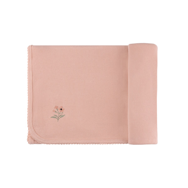 Ely’s & Co Velour Pocket Full of Flowers Collection - Pink - Blanket