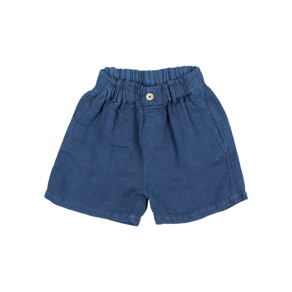 Buho Linen Bermuda Navy