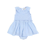 Buho BB Lurex Plumeti Combi Dress Placid Blue