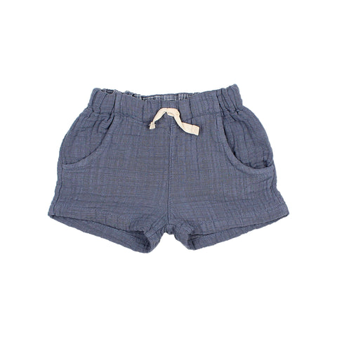 Buho BB Muslin Shorts Blue Stone