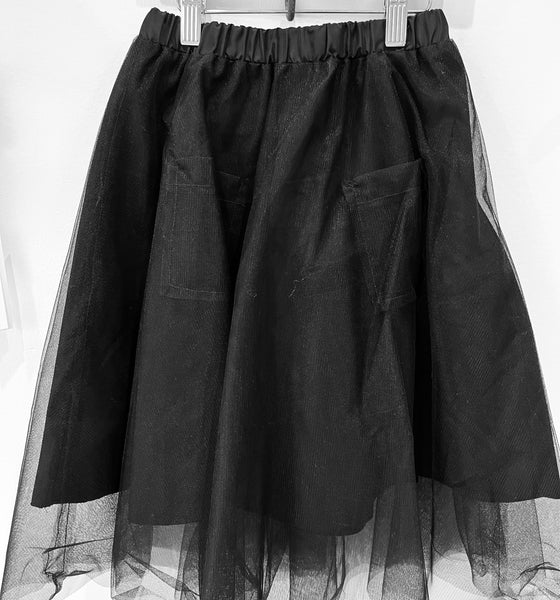 ORIMUSI BLACK SHEER SKIRT