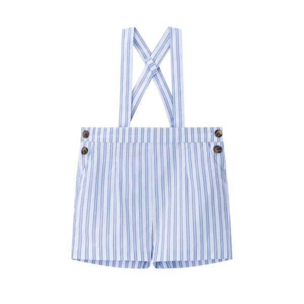 Coco Blanc Striped Suspender Shorts