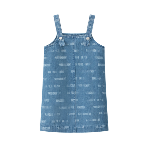 Coco Blanc Blue Denim Printed Jumper