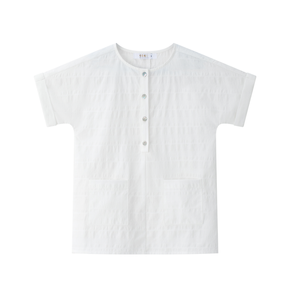 Coco Blanc White Boys Linear Shirt