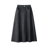 Coco Blanc Black Seam Denim Skirt