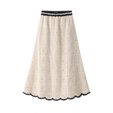 Coco Blanc Cream Crochet Skirt