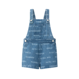 Coco Blanc Printed Blue Denim Overalls