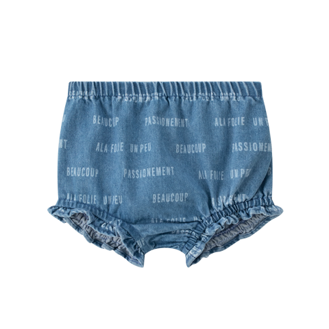 Coco Blanc Blue Denim Printed Bloomers