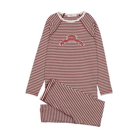 Coco Blanc Crew Pajama Raspberry/Cream