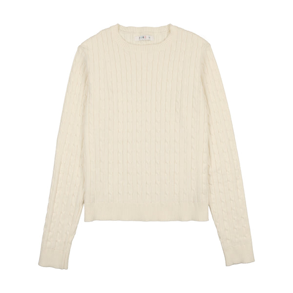 Coco Blanc Cabled Sweater Cream