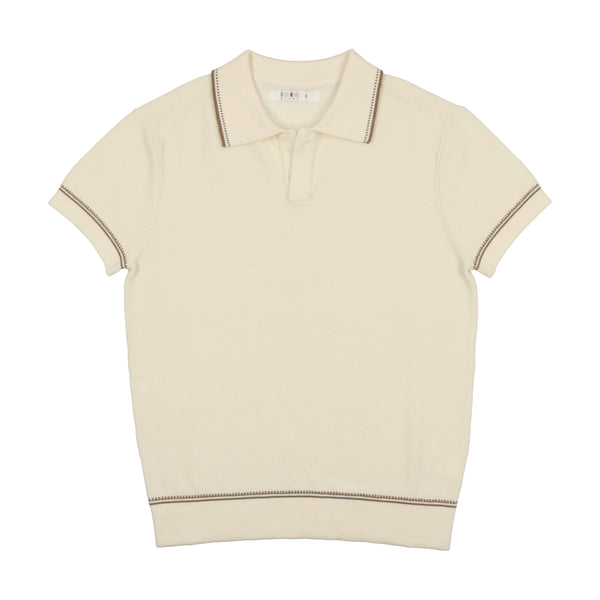 Coco Blanc Stitched Polo Cream